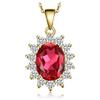 JewelryPalace Collana Donna Kate Middleton Argento 925 con Pietre Preziose Colorate, Princess Diana William Collana Ciondolo Pietra Ovale con Catena 45cm, Collane Pendenti Tre Ori Set Gioielli Donna