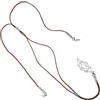 BATHVEVE Collana Porta Pietre in Cuoio Intrecciato Gabbietta per Cristalli Regolabile, Accessorio Elegante e Creativo per Gioielli Fai da Te, Gonne
