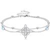 URONE Bracciale con nodo da strega, in argento Sterling 925, con pietra di luna, nodo celtico, per donne, gioielli Wicca, regalo per ragazze
