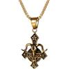 JewelryWe - Collana con Ciondolo a Croce Rovesciata con Caprone di Satana, Collana Gotica in Acciaio Inossidabile Idee Regalo