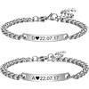 Lam Hub Fong Bracciali di Coppia Personalizzati Set da 2 Braccialetti con Nomi Incisi per Lui e Lei Simbolo Infinito con Chiusura a Cuore Magnetica Gioiello Regali per San Valentino Natale Anniversari