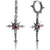 PUNKYOUTH Orecchini a cerchio gotici a goccia, 18 G, 1 mm, in argento 925, con arma, pugnale, spada, croce, colonna vertebrale, ossa pendenti, piercing da donna e uomo, stile punk, emo, vintage