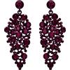 EVER FAITH Cristalli matrimonio orecchini per la sposa, Brillante strass goccia Dangle orecchini a lampadario per le donne ragazze