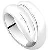 Nenalina Nena Lina donna anello in argento con superficie lucida, lavorata a mano, in argento Sterling 925, 312081 - 000