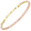 RIZILIA Bracciale Tennis Donna Minimalista o di Tendenza - CZ Zirconi Taglio Rotondo/Marquise/Princess Multicolore, Placcato Oro 14K, 16,5cm + Estensore 1,5/2,5cm (Fino a 18-19cm), Confezione Regalo