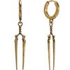 PUNKYOUTH Orecchini a cerchio gotici a goccia, 18 G, 1 mm, in argento 925, con arma, pugnale, spada, croce, colonna vertebrale, ossa pendenti, piercing da donna e uomo, stile punk, emo, vintage