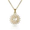 namana Collana Donna Doppio Halo con Cristalli e Zirconi 14 mm