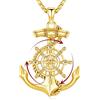 Friggem Collana Ciondolo Bussola Argento Sterling 925, Collana Bussole Vintage Regali Stagione Laurea Ringraziamento per Uomo Donne