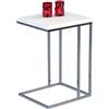 M2 Kollektion HomeTrends4You 581636 tavolino, seghetto, bianco/metallo cromato, 38 x 43 x 62,5 cm