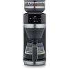 Severin FILKA, caffettiera con filtro completamente automatica, 5 in 1 con display a LED, smerigliatrice, con caraffa in vetro, nero opaco/acciaio inossidabile, KA 9694