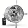 VEVOR Ventilatore Timpano 38cm 1300CFM Acciaio Carbonio Argento Termostato | Aspiratore per Sottotetto 1300CFM con Termostato e Staffe, Struttura in Acciaio al Carbonio per Casa, Garage e Magazzino