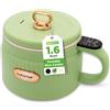 NutriChef Cuociriso elettrico portatile da 1,6 QT e macchina per il pranzo | Rivestimento multifunzionale e antiaderente | Pannello di controllo digitale | 6 funzioni di cottura: riso, zuppa, stufato