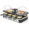 LIVOO - Dispositivo per raclette 8 persone con cappa aspirante DOC372N - 1400 W, 42 x 23 cm, senza PFAS