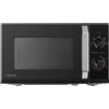 Toshiba MW3-MM20PE(BK) - Forno a microonde indipendente, 20 l, 5 livelli di potenza con pratica funzione di scongelamento, illuminazione a LED all'interno, nero e argento