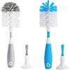 Munchkin Bristle Deluxe Bottle and Teat Brush with Textured, Easy-Grip Handle - 1 Brush (Assorted Colours)