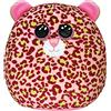 TY - Morbido Peluche Cuscino - Squish a Boos - Leopardo - Lainey - Multicolore Rosa - Ottima Idea Regalo per Grandi e Bambini - Ideale per Ogni Occasione - 22 cm - 39299