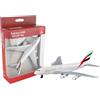Daron Herpa Toys Single Airplane Emirates A380, aeromodello giocattolo, scala ridotta, collezione, gioco, miniatura in plastica - per bambine di 3 anni!