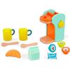 B. toys caffettiera giocattolo in legno Café au Play | Set da 11 con caffettiera e 10 accessori: 2 tazze, 2 cucchiai, 3 cialde, latte, zucchero e croissant, 2+ anni