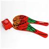 BLUE SKY - Topkari - Gioco all'aperto - 040713A - Rosso - Legno - 36 cm x 13 cm - Giocattolo per bambini e adulti - Gioco di racchette - Attività fisica - A partire dai 3 anni