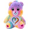 Simba Care Bears - Orso amoroso Togetherness, peluche 35 cm, +0 | Personaggio Care Bears, simbolo dell'inclusione, tessuto extra morbido, ideale da abbracciare, 35 cm