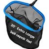 TidyMister Rete per la Pulizia della Piscina autoriparante da 50,8 cm, con Rete in Nylon Resistente, Telaio in Alluminio, Borsa per detriti Profondi, per Piscina Fuori Terra interrata (Senza palo)