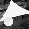 Sunny Guard Tenda parasole impermeabile, 3,66 x 3,66 x 3,66 m, triangolo bianco, protezione dai raggi UV, protezione solare per cortile, terrazza, giardino, attività all'aperto e strutture