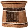 e-wicker24 Alles aus Weide e-wicker24 Cuccia Gatto Vimini a 2 piani Cesta per Gatti Cuccia Gato Interno Cesta per Cani Fatto a Mano Letto per Gatti o Cani Lettini per Gatti Letto per Animali (Oval, senza Cugino)