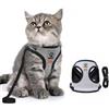 XFSRG Pettorina Gatto con Guinzaglio Pettorina Gatto Antifuga Gilet per Gatti Regolabile Traspirante Imbracatura Passeggiate Esterne Addestramento Viaggio per Gatti Piccoli e Medi (M)