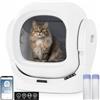 Merax Lettiera per gatti autopulente, con controllo tramite app, capacità massima di 68 l, sensore a infrarossi, Aromabox, Smart Monitor, sicurezza per bambini, design rimovibile, per più gatti