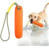GOSHIES Giocattolo da nuoto per cani, 22 cm, giocattolo per l'acqua per cani, giocattolo interattivo, con corda in nylon, per cani, colore: arancione