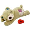 woyufen Animale di peluche di battito del cuore di cucciolo | Orso di peluche giocattolo lenitivo rimovibile per gatti | Peluche alimentato a batteria per la casa, cassa, giocattolo morbi