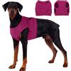 OUOBOB Gilet di recupero toracico per cani, 3XL, viola | Ideale per dobermann e cani di grande taglia a tetto profondo, tessuto elastico, comoda alternativa all'imbuto al collo
