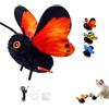 Generic Smart Sensing Flapping Butterfly Interactive Cat Toy Ricaricabile (0range) | Attivato al tocco, 3 modalità di gioco, movimento realistico dell'ala, struttura in peluche resistente