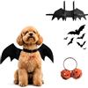 FePen Ali di Pipistrello per Animali Domestici, Costumi di Halloween per Cane e Gatto con Campana di Zucca, per Decorazione di Cosplay (S)