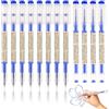 Hopton Penna a sfera, 12 pezzi, blu, penna a sfera liscia, penna gel, inchiostro liquido gel per ufficio, scuola, materiale scolastico, 0,35 mm