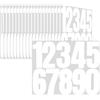 vsshe 200 Pezzi Numeri Adesivi Grandi Impermeabili Numero, 76mm, Bianco | 1-9 Numeri Adesivi Etichette Adesive, Numeris Adesivi per Esterno per Cassetta postale, numero civico, segnaletica esterna