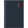 PRESTIGE & DELUXE Agenda 2027 Giornaliera 15 x 21 cm A5 a quadretti similpelle Blu ufficio parrucchiere ristorante + Omaggio penna a scatto e segnalibro
