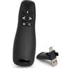 HENGBIRD Presenter Wireless USB C, Telecomando PowerPoint con Puntatore Laser Rosso | Ricevitore USB-A/USB-C 2 in 1, 2,4 GHz, portata >30 m, cambio slide, schermo intero, schermo nero e laser rosso