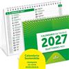 BLUBIRD Calendario da Tavolo 2027 | 28 Facciate con Mesi Doppi | Cm 21x15 | In Carta Ecosostenibile NON Patinata - Ideale per segnare Appuntamenti ed Impegni | Calendario da Scrivania Ufficio