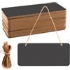 HEIYUET 20 piccole lavagne da appendere, mini lavagne da appendere, lavagne rettangolari in legno con corda di iuta, per matrimoni, appunti in ufficio, targhette per porta, menù