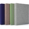 Chuangdi 4 raccoglitori a 3 anelli con copertura in lino, raccoglitore ad anelli rotondi resistenti per 21,5 x 27,9 cm, formato lettera in lino, per scuola, ufficio e casa, 4 colori