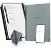 Rocketbook Fusion Quaderno Appunti Digitale - Riutilizzabile Taccuino Digitali A4 Grigio A Spirale Agenda Giornaliera, Planner Settimanale, Penna Cancellabile Pilot Frixion Inclusi, Gadget Tecnologici
