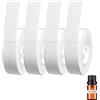 Prleqpro Set di 4 rotoli di etichette termiche autoadesive 12 x 40 mm, etichette di ricambio impermeabili per stampante termica portatile, carta da stampa per la casa (bianco)