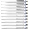 Schneider 739 ISO 12757-2 G2 - Penna a sfera a scatto K3, punta M, confezione da 10 pezzi, inchiostro indelebile colore blu