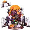 Generic Happy Halloween Cards 3D Holiday Greeting Dining Table Decor | Biglietto natalizio spettrale per bambini, adulti, amici, collezionisti, insegnanti, feste, eventi a tema, casa, appartamento