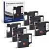 OYEMAT 6 Nastri Compatibili con DYMO D1 45013 S0720530 12mm x 7m | Nero su Bianco - Compatibili con Etichettatrici LabelManager, LabelPoint e LabelWriter Duo