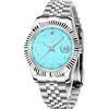 TAYSHILEY Orologi da uomo 39 mm automatico in acciaio inossidabile meccanico orologio da polso per uomo, quadrante con numeri arabi, corona a vite, data automatica