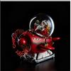 EDG Sfera CQUA Babbo Natale in Aereo con LED MERRYXMA Colore : Rosso