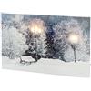 Magie di Natale Quadro con LED Luminosi a Luce Calda Decorazione Natalizia (H 58 cm, Tipo 3)