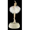 Lutèce Créations Carillon Animato a Forma di Ballerina automa Musicale in Porcellana con tutù in Piumino, Carillon e meccanismo Musicale a Molla di 18 Note - sul Bel Danubio Blu (Johann Strauss)
